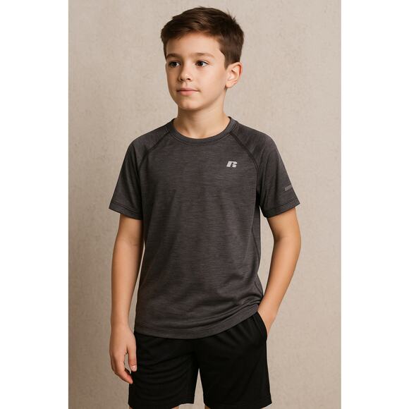 Athletic Performance Grey Tee Russell Dri-Power 360 Boys Size 10-12 - Picture 1 of 5